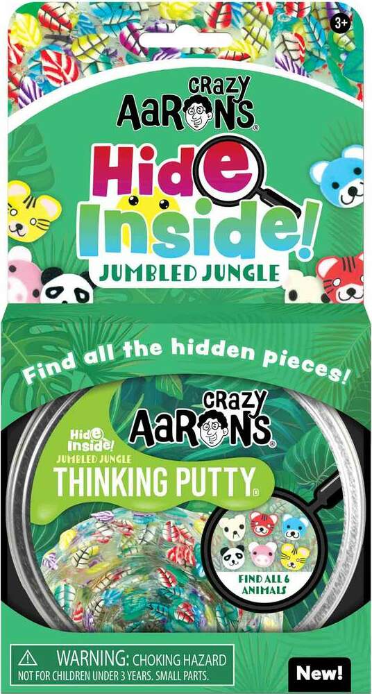 Jumbled Jungle Hide Inside Thinking Putty 4" Tin