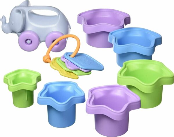 Baby Toy Starter Set (first Keys, Stacking Cups, Elephant)