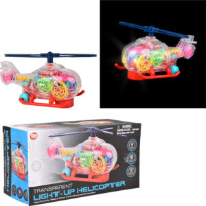 Light-Up Transparent Helicopter 8"