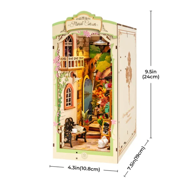 robotime floral corner booknook