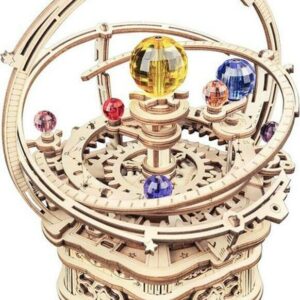Robotime ROKR Starry Night Orrery 3D Wooden Mechanical Music Box Puzzle Kit