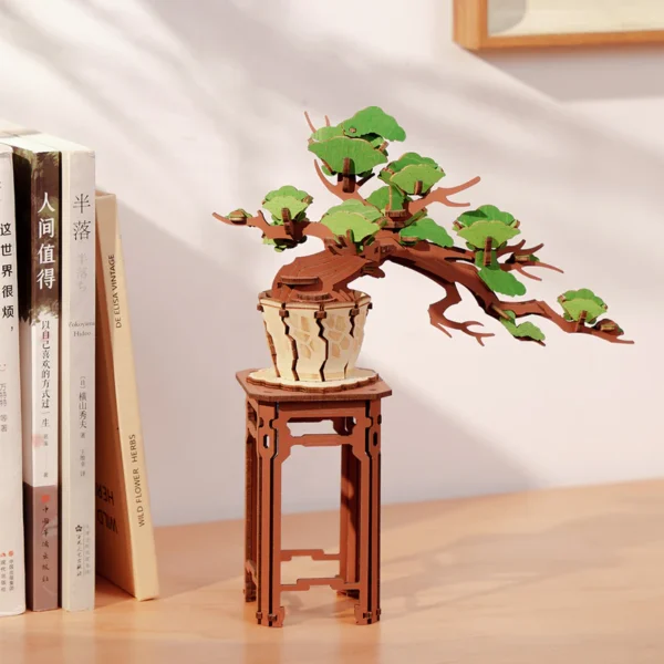 robotime evergreen pine bonsai