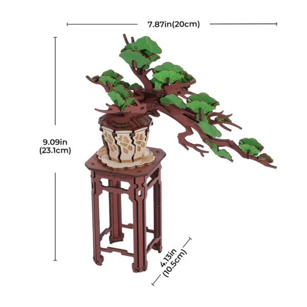 robotime evergreen pine bonsai