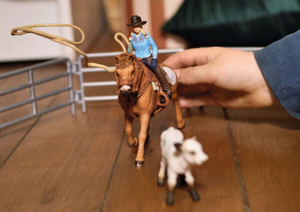 schleich Cowgirl Team Roping Fun