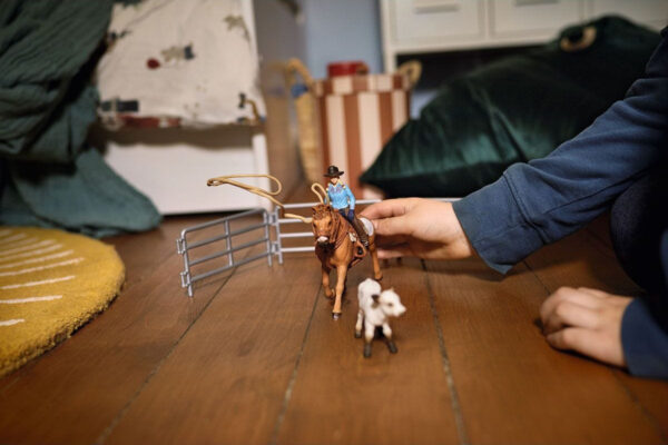 schleich Cowgirl Team Roping Fun