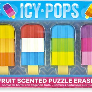 Icy Pops Scented Puzzle Erasers - Set of 4