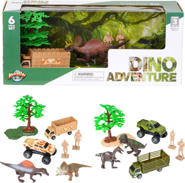 6 pc Dinosaur Playset
