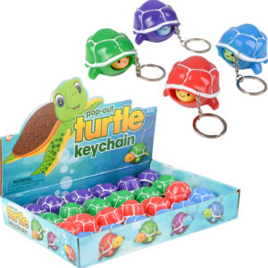 2" Pop Out Turtle Keychain