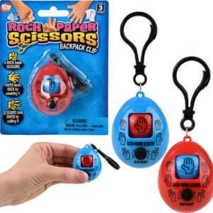 2" Rock, Paper, Scissors Backpack Clip (assorted)
