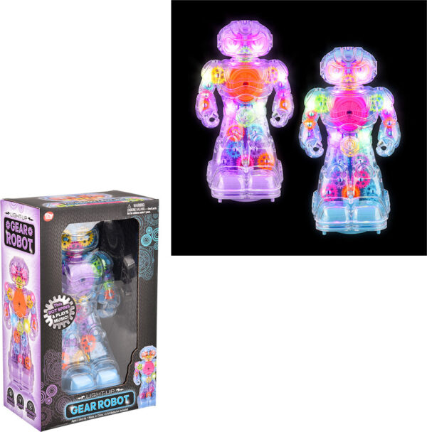 8.5" Light-Up Gear Robot