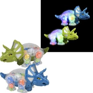9.25" Light-Up Gear Triceratops (assortment - sold individually)