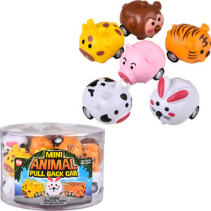 1.5" Mini Animal Pull Back Car