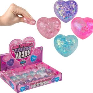 Mini Squeezy Sparkle Sugar Heart 1.5" 2 (assorted - sold individually)