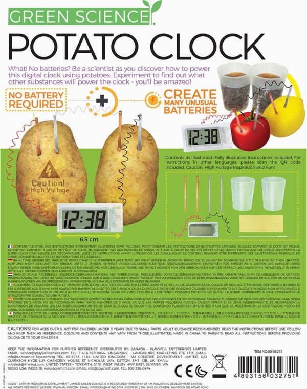 4M Green Science Potato Clock