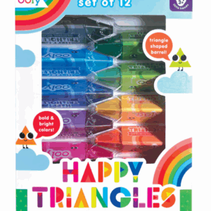 ooly happy traingles jumbo crayons