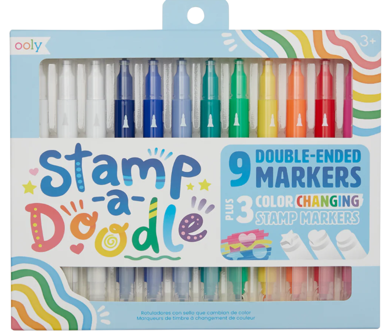 ooly stamp a doodle dbl end color changing markers