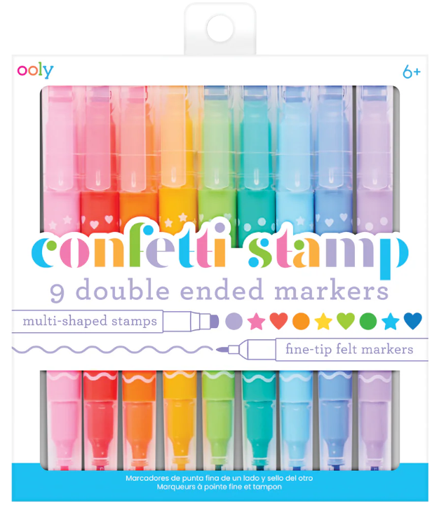 ooly confetti stamp double ended markers