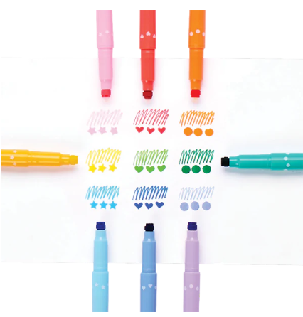 ooly confetti stamp double ended markers