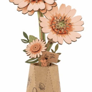 robotime orange gerbera daisy