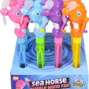 11.75" Sea Horse Wind-up Fan Bubble Baton