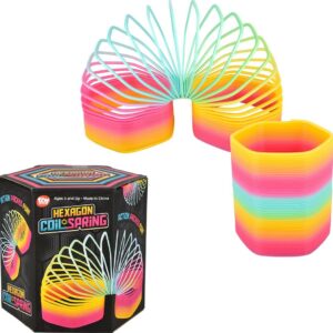 5" Jumbo Hexagon Rainbow Coil Spring