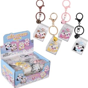 2" Kawaii Animal Milk Carton Liquid Clip On (assorted)