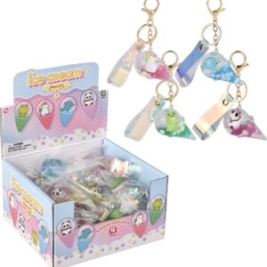 2.5" Kawaii Animal Ice Cream Liquid Clip On (assorted)