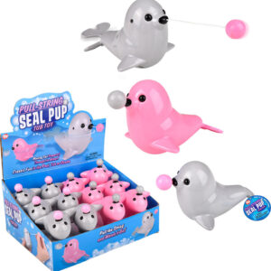 Pull-String Seal Pup Bath Toy 5.5" (assortment - sold individually)